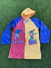 Vintage Vinyl 90s Batman And Robin raincoat Kids Size XL Primary Colors