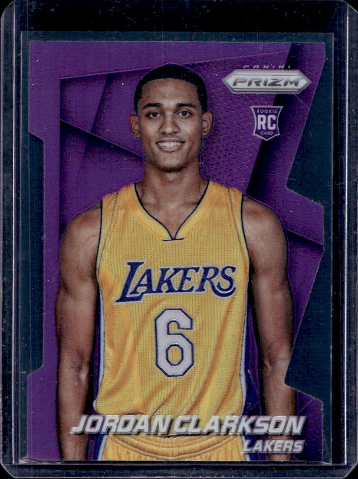 2014-15 Prizm Jordan Clarkson RC Prizm Purple Die Cut #108/139 Lakers
