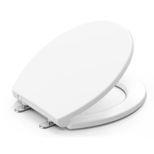 Plus Toilet Seat Round, Slow Close Toilet Seat, No-Slam, Magnetic Quick-Relea...