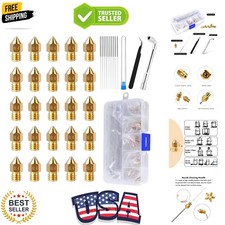 25PCS MK8 Ender 3 V2 Nozzles 0.4MM, 3D Printer Brass Hotend Nozzles with DIY ...