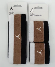 Nike Jordan Headband & Wristbands Set Men's White/Archaeo Brown
