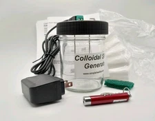 Colloidal Silver Generator 99.99% Silver, Simple Health Products 8oz jar BLK