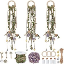 DIY Witch Bells Kit - Witch Bells with Glass Bottle Craft Kit for Home Decor and