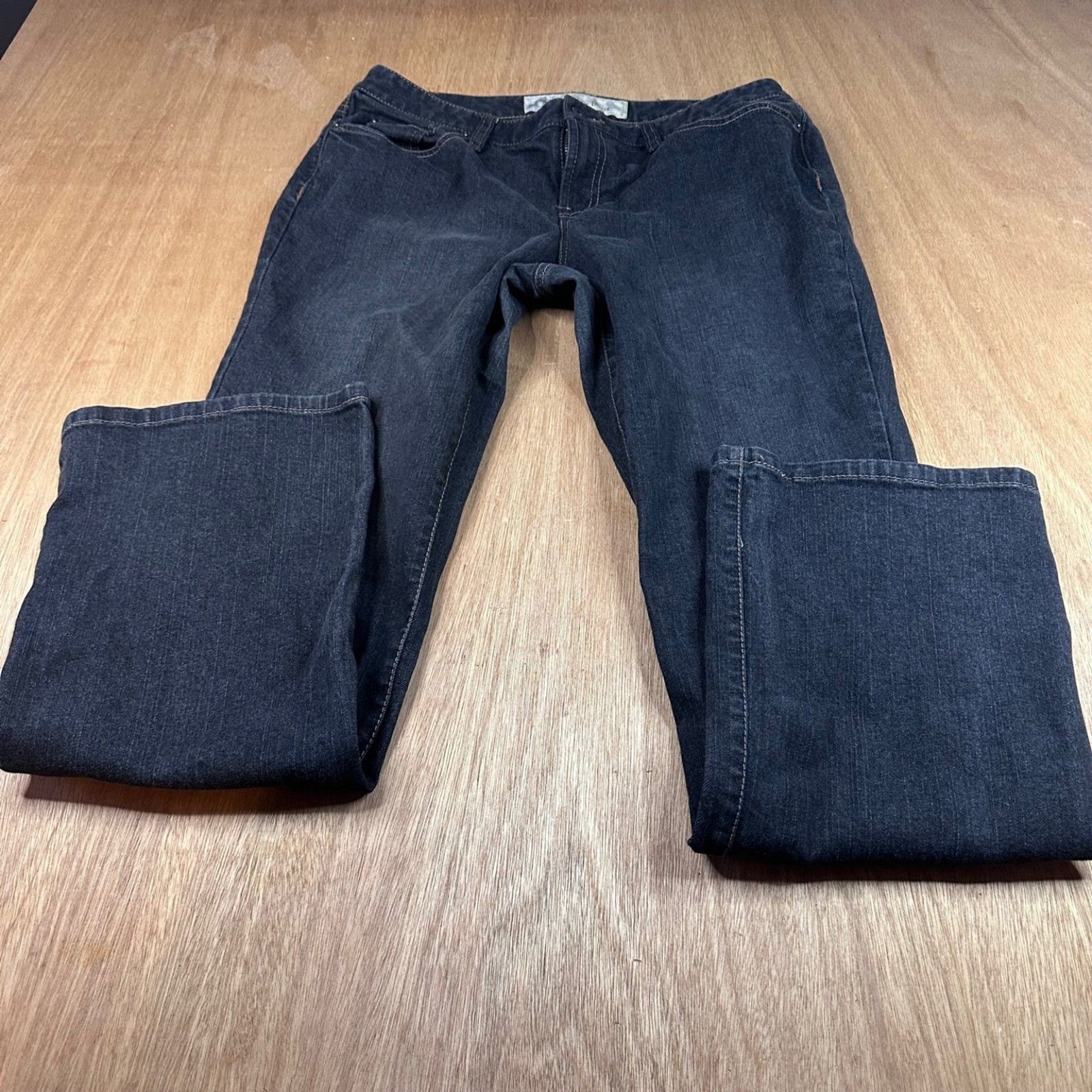 Ann Taylor LOFT Curvy Boot Jeans Womens 10 Dark Wash Mid Rise Denim