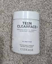 Codeage Teen Clearface Vitamins - All Skin Type Multivitamins, Minerals - 60ct