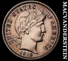 1912 Barber Dime - Scarce  Almost Uncirculated  Lustrous  No Reserve  #K137