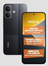 POCO X8  128GB  8GB RAM  Black  Unlocked Snapdragon 6s Gen 4 9000mAh 1.5k
