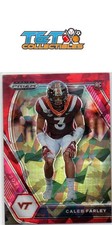 Caleb Farley 2021 Panini Prizm Draft Picks Red Ice #138 Virginia Tech Hokies 13a