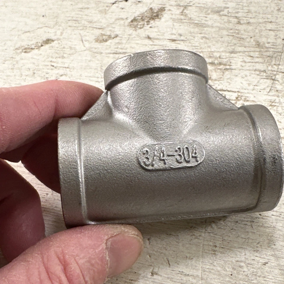 Lot Of 5 New MSI 304 STAINLESS STEEL TEE 3/4" NPT PIPE FITTING YII 150 - Image 4 of 4