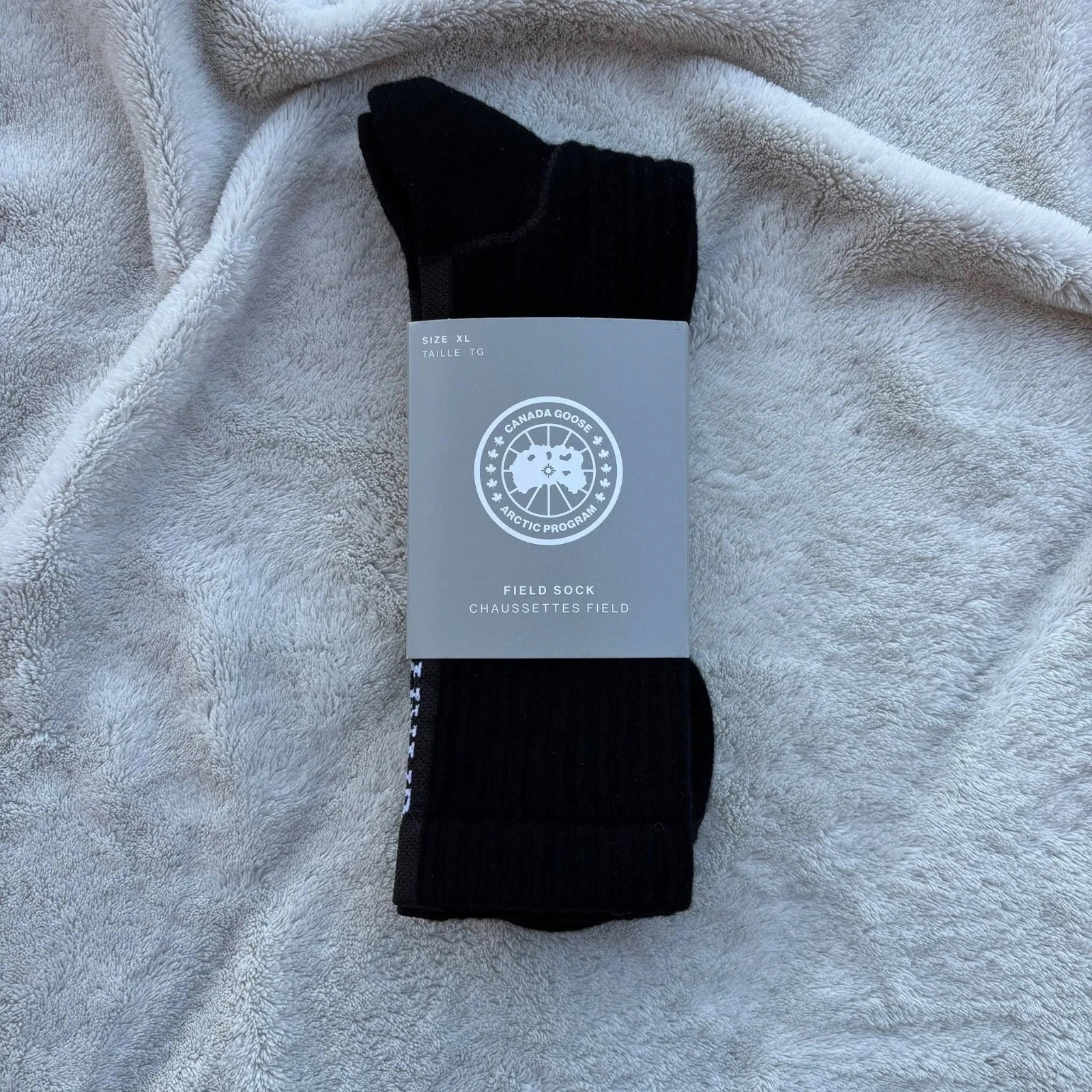 Canada Goose Black Merino Wool Field Socks - XL - New - Authentic - Under Retail