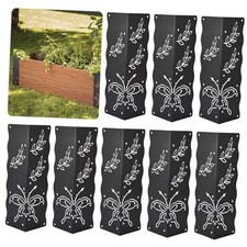 Set of 8 Decorative Raised Garden Bed Corner Brackets with Short/Long Screws
