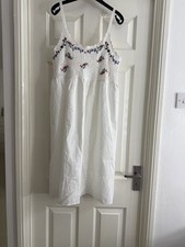 White Crochet Boho Dress Free Size