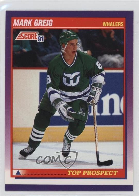 1991-92 Score American Top Prospect Mark Greig #383 0t3