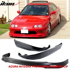 Fits 98-01 Acura Integra Mugen Style Front Bumper Lip Rear Bumper Aprons Pp