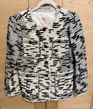 NWT Women s Rebecca Taylor Cream Patched Tweed Jacket - Size 6