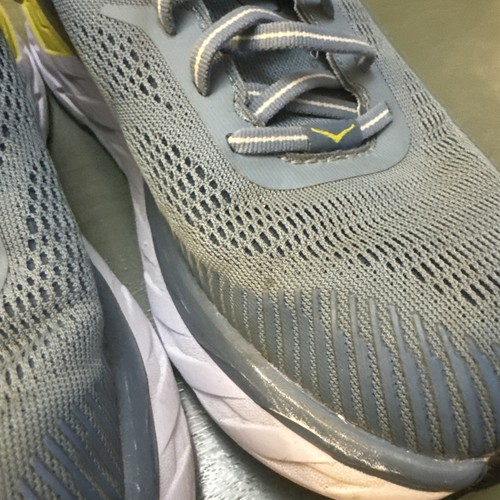 Scarpe da corsa uomo Bondi 7 taglia 9 HOKA ONE ONE blu e giallo - Foto 3 di 9