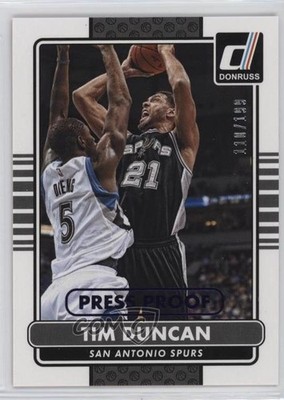 2014-15 Panini Donruss Press Proof Purple 110/199 Tim Duncan #58 HOF 13d7