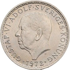 Schweden, Gustaf VI. Adolf 1950-1973, 5 Kronor, 1972