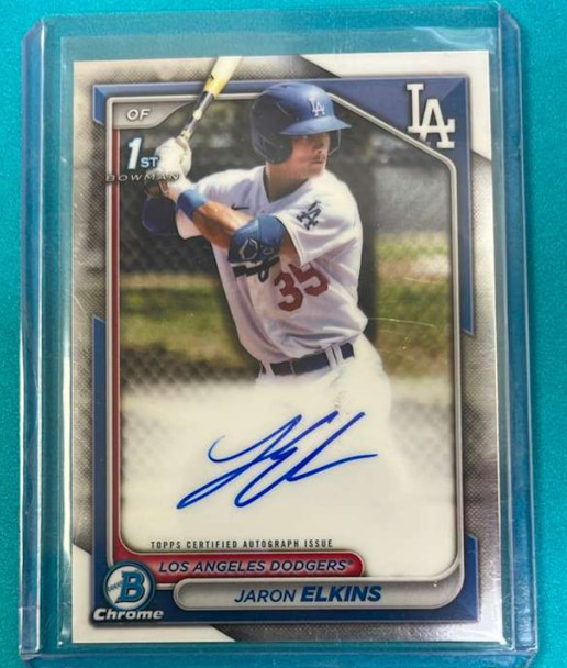 2024 Bowman Chrome Jaron Elkins Auto 1st #CPA-JE Dodgers