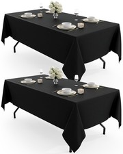 Rectangle Table Cloth 60" x 102" Durable Polyester Tablecloth Offers Reusab...