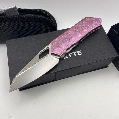 Remette Woodpecker RTWP-IP Folding Pocket Knife Pink Titanium Blade