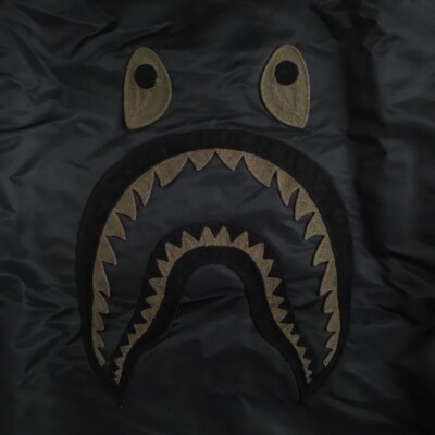 BAPE × undefeated shark MA-1 bomber jacket Black A Bathing Ape Size S