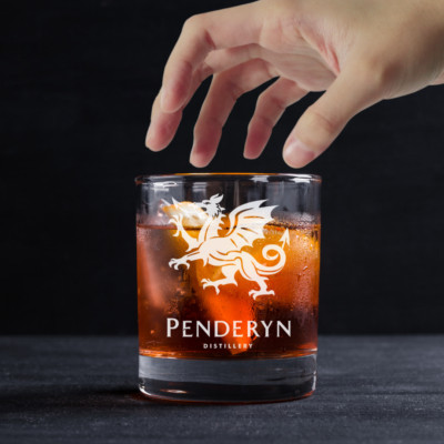 Custom Engraved Penderyn Whiskey Glass   11 oz Standard Rocks Glass