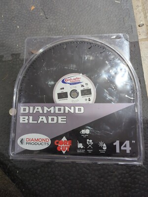 NEW Diamond Products A2Z 14'' x .125'' x 1'' Vacuum Bonded Core Cut 21571 Saw Blade