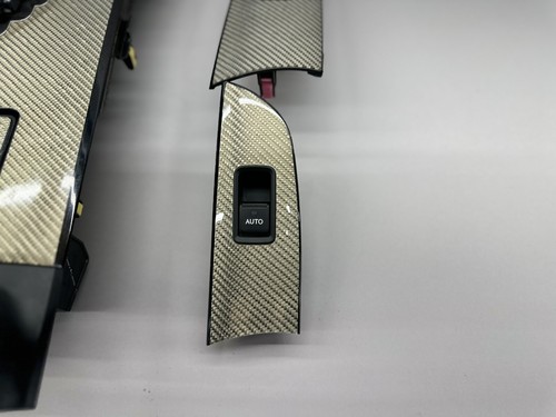 2010-2014 Lexus ISF OEM Interior White Carbon Fiber Trims Bezel Set SMALL CRACK - Picture 3 of 12