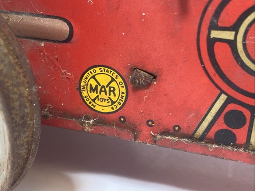 Marx Wind Up Vintage Litho Reversing 6 Wheel Tractor Dump Rare Parts/Repair - Picture 5 of 10