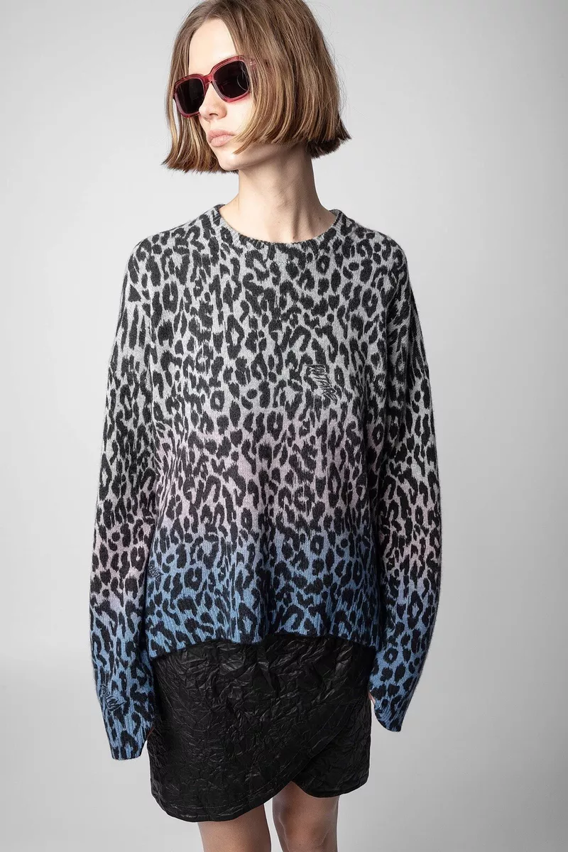 2023 pull pull pull pull en cachemire leopard Zadig Voltaire Markus M 548