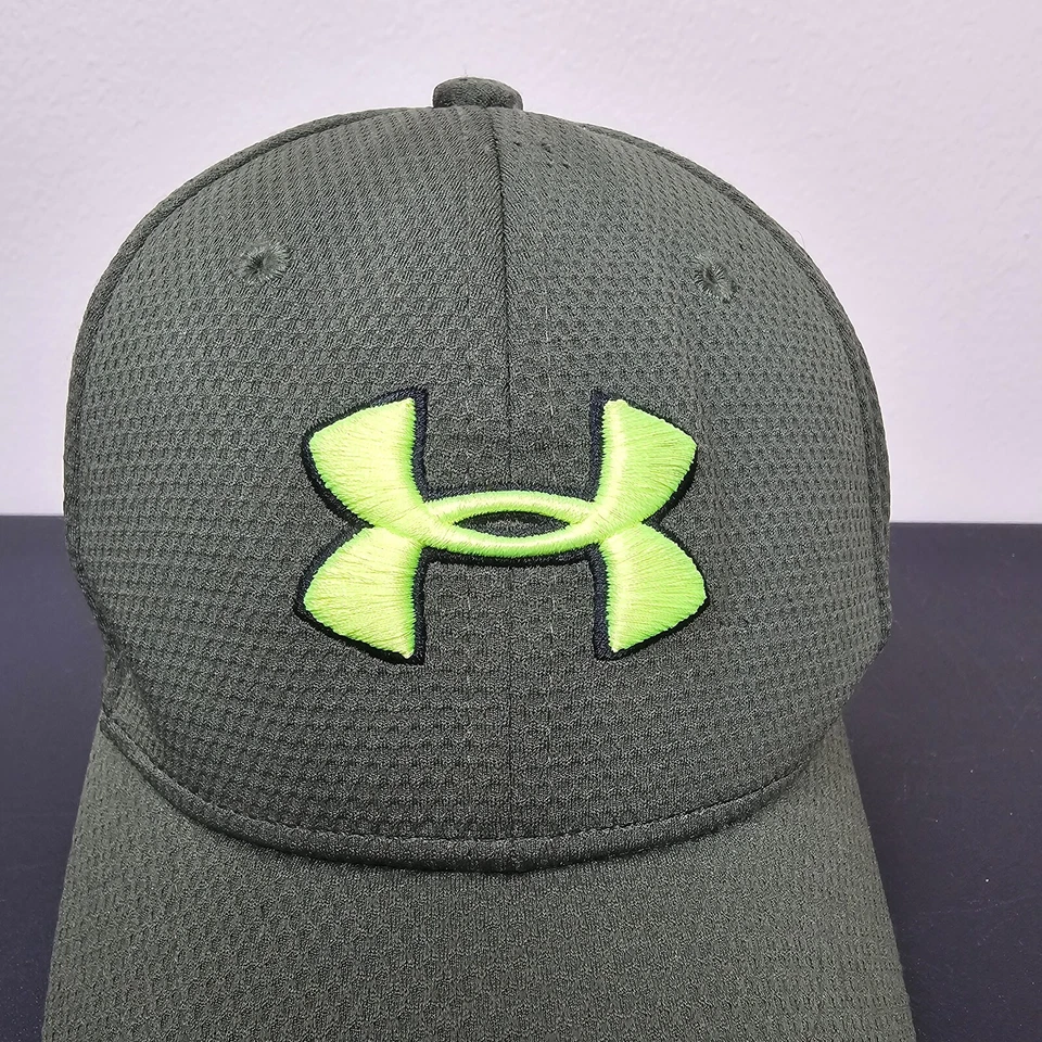 Gorra Under Armour Niños Pequeña Verde Logo UA Béisbol Deportes Golf Jóvenes Aire Libre Foto 2 de 4