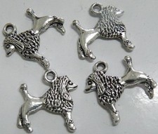 50pcs Tibetan Silver Nice Dog Charms Pendants Jewelry DIY 17x18x2mm 9206