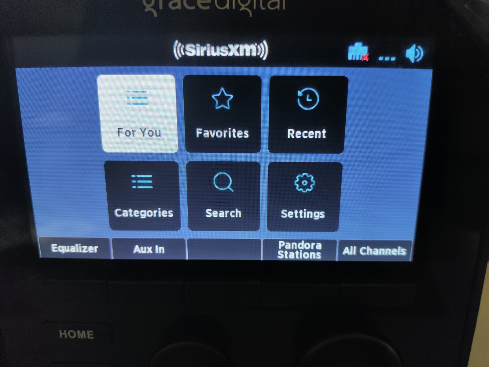 SiriusXM grace digital working great. TV & Video