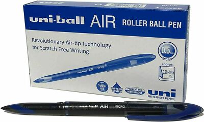 uni-ball Micro Air Rollerball Pen - Blue (Pack of 12)