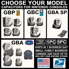 Capacitor Set for Nintendo Game Boy/Advance/Color/Pocket/SP GBA/GBC/GBP/SP Audio