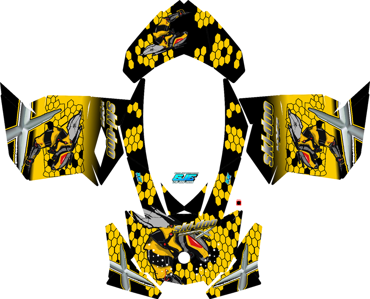 SKI DOO SNOWMOBILE WRAP REV MXZ 440 X LC, 07 FACTORY REPRODUCTION