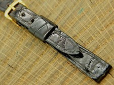 JB Champion Vintage NOS Unused Alligator Short Watch Band Gold Tone Buckle 10mm