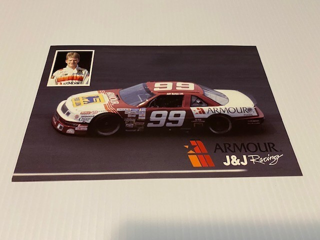 Vintage 1991 Jeff Burton NASCAR Postcard / Handout
