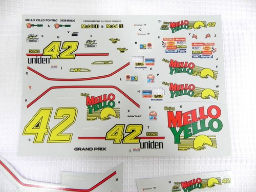 NASCAR 42 Kyle Petty Mello Yello Pontiac Waterslide Decal 1/24 (Please read) - Picture 2 of 5
