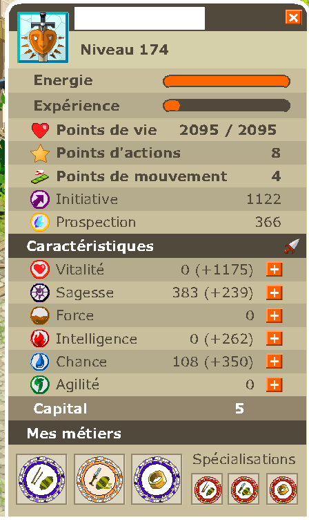 Compte Dofus Retro - Boune - All Metier 100 - Enutrof Niveau 174 - 600pp