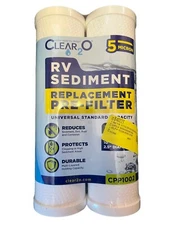 New! CLEAR2O RV Sediment 2 filters Replacement Pre Filter Water 10” CPP1002