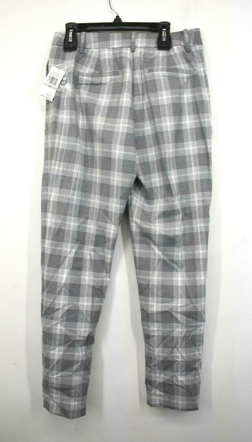 FILA Pantaloni da donna Court & Rowe anteriori piatti ombra a quadretti cerniera barra gancio taglio $109