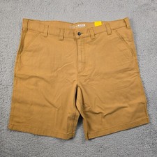 Carhartt Shorts Mens 44 Brown Khaki Canvas 10IN Work Rugged Flex Relaxed Fit NWT