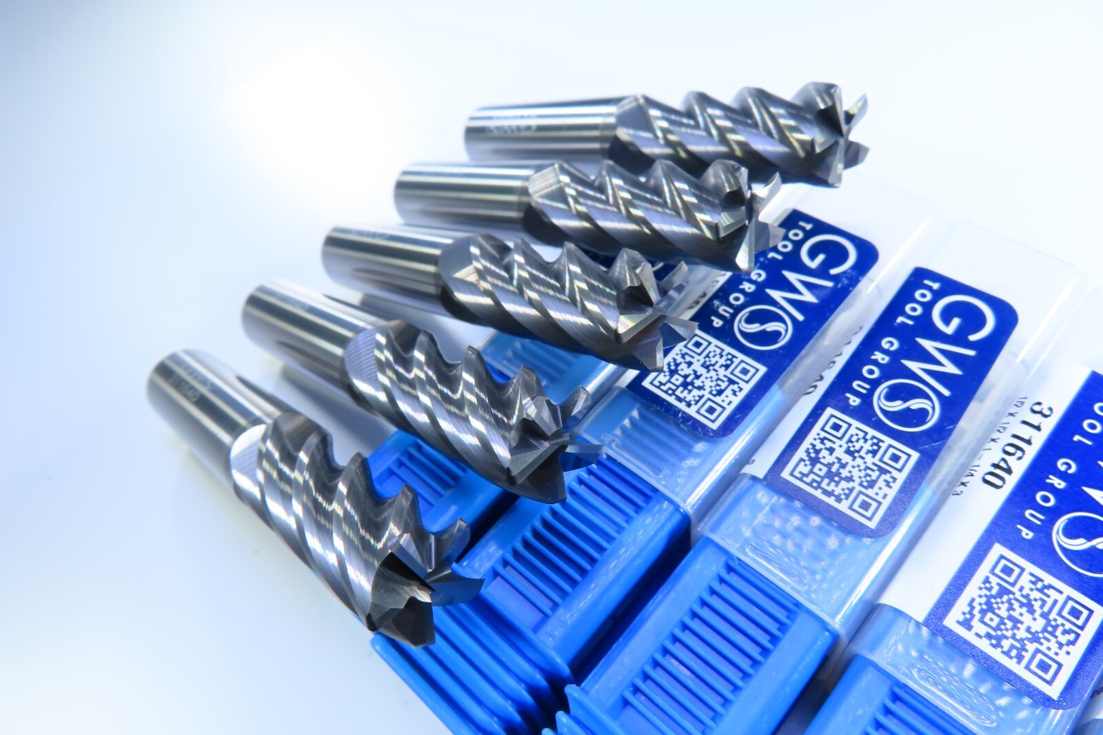 LOT ( 5 PCS ) NEW 1/2" GWS 311640 SOLID CARBIDE END MILLS MILLING MACHINIST TOOL