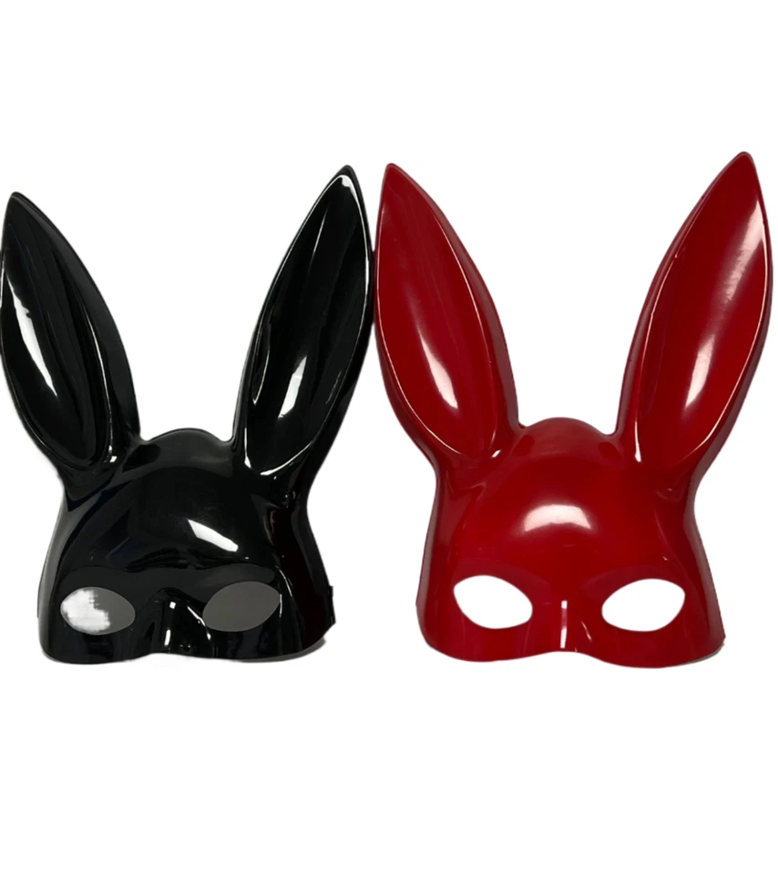 Rabbit Ears Mask Fancy Dress Costume Xmas Party Cute Bunny Shiny Mask Cosplay - Image 2 of 4