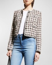 NWT 748 VERONICA BEARD Cirtane Tweed Single-Breasted Jacket 4