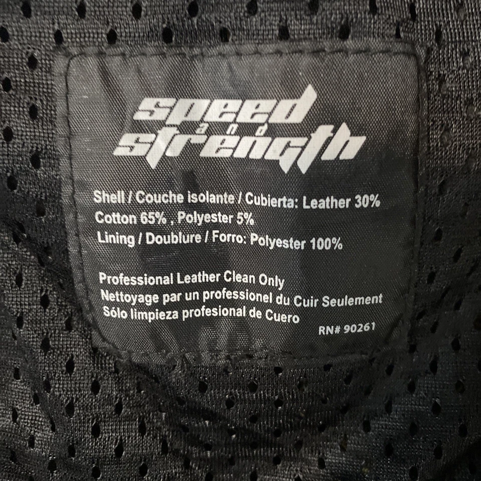 Speed & Strength Band of Brothers Armored Motorcycle Jacket Sz 2XL Leather Denim - Image 4 of 4