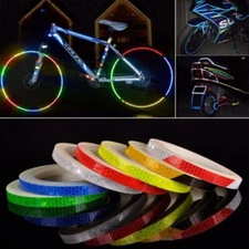 Reflective Bike Wheel Rim Stickers  Safety Bicycle Cycling Reflector Tape