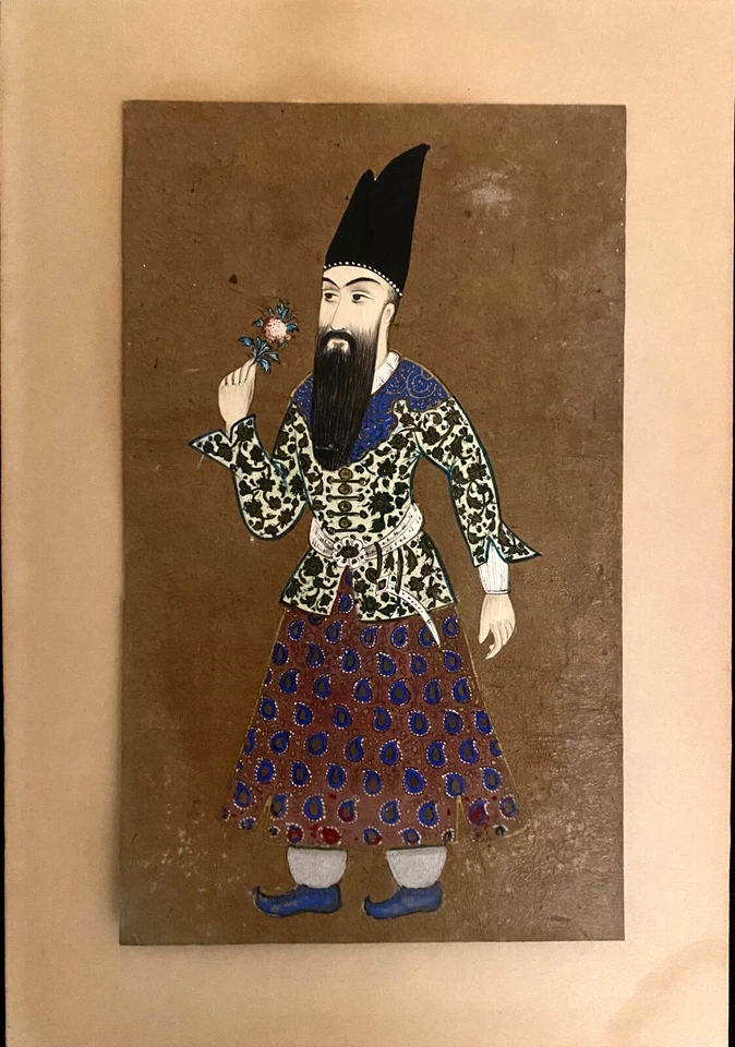 Zand-Qajar 古董 Mid. 东波斯手绘微型/手工纸 — 第 4/4 张图片
